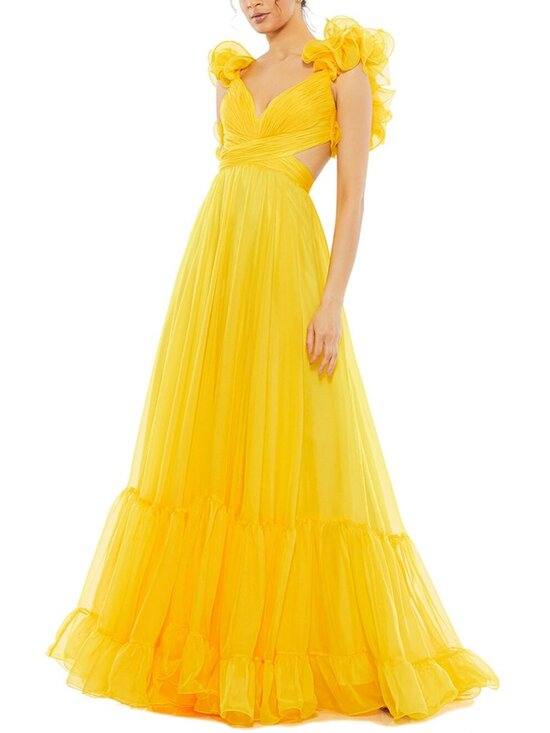 Mac Duggal Dresses & Skirts - Mac Duggal Ruffle Tiered Chiffon A-Line Gown